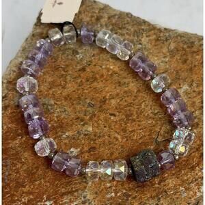 Peyote Bird‎ Crystal Druzy Beaded Stretch Bracelet J009
